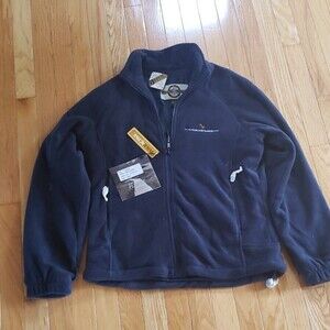NWT Ladies Fleece Jacket. Size M. Has a logo on the front Nelson, Watson. NAVY.